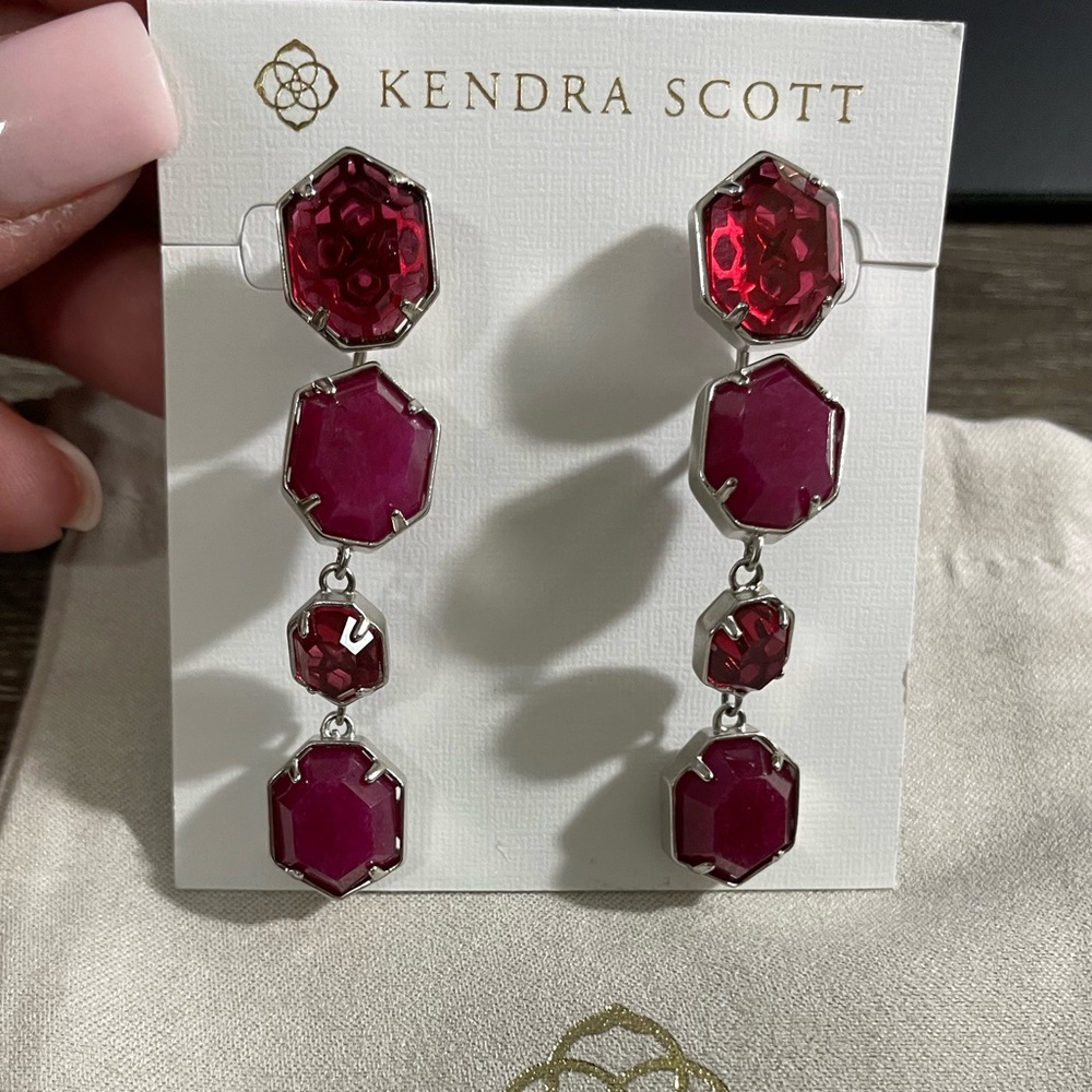 Kendra Scott Red Earrings NWOT